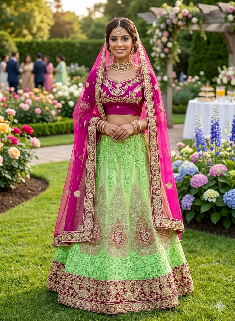 Embroidered Lengha
