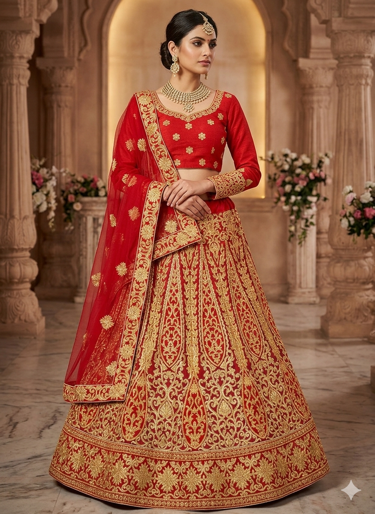 Embroidered Lengha Raja Rani s Eastern Wear embroidered-lengha-raja-rani-s-eastern-wear