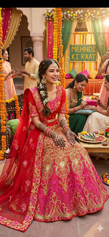 Embroidered Lengha